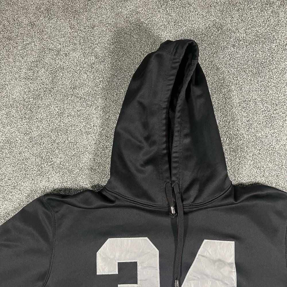 Nike Raiders Bo Jackson #34 Therma Fit Hoodie NFL Team Apparel Black Men's L